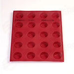 STAMPO MICROFORATO FORMASIL 400 X 300 MM FORME TONDE - 20 IMPRONTE Ø SUP. 48 MM Ø INF. 36 MM X H 16 MM VOL. 22 ML