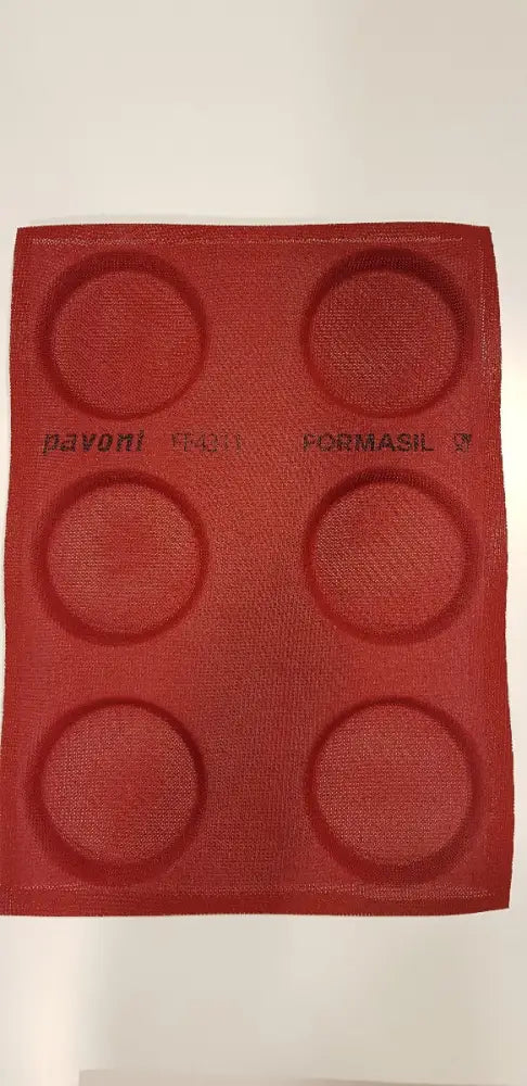 STAMPO MICROFORATO FORMASIL 400 X 300 MM FORME TONDE - 6 IMPRONTE Ø SUP. 100 MM Ø INF. 90 MM X H 20 MM VOL. 140 ML