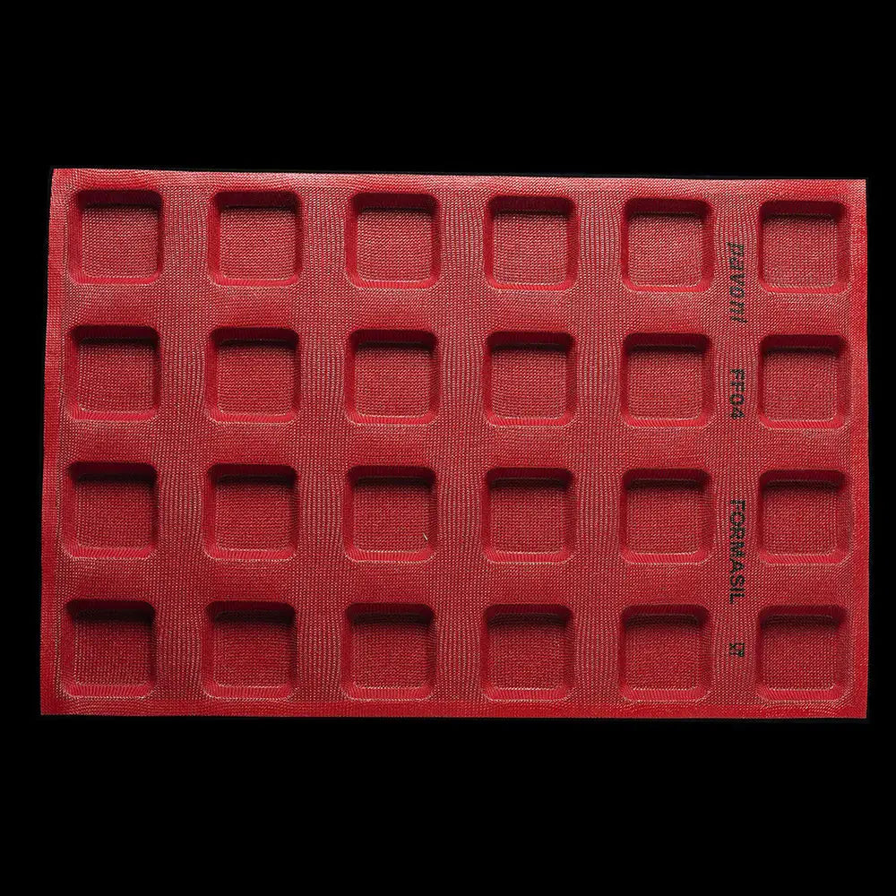 STAMPO MICROFORATO FORMASIL 600 X 400 MM FORME QUADRATE - 24 IMPRONTE SUP. 65 MM INF. 55 MM X H 20 MM VOL. 71 ML - FF04