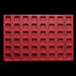 STAMPO MICROFORATO FORMASIL 600 X 400 MM FORME QUADRATE - 48 IMPRONTE SUP. 45 MM INF. 37 MM X H 16 MM VOL. 27 ML - FF03