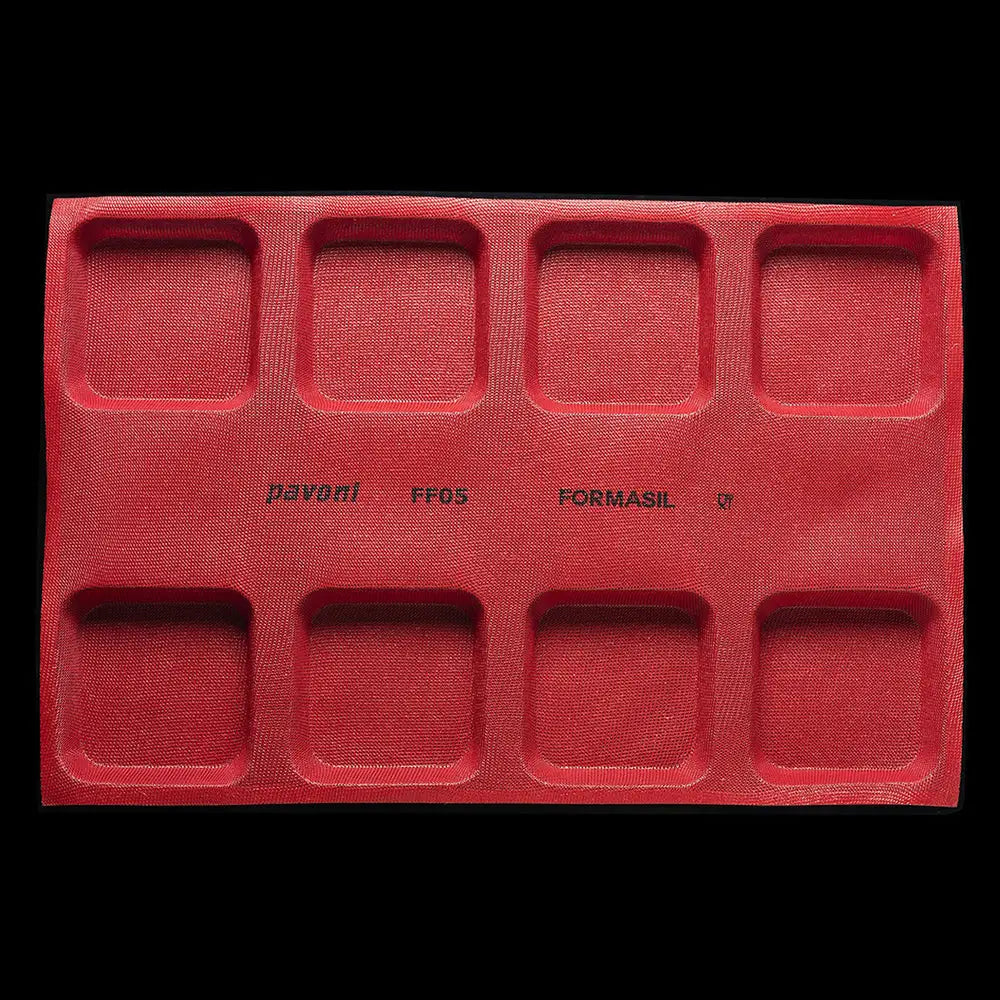 STAMPO MICROFORATO FORMASIL 600 X 400 MM FORME QUADRATE - 8 IMPRONTE SUP. 120 MM INF. 106 MM X H 30 MM VOL. 374 ML