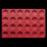 STAMPO MICROFORATO FORMASIL 600 X 400 MM FORME TONDE - 24 IMPRONTE Ø SUP. 65 MM Ø INF. 55 MM X H 20 MM VOL. 57 ML