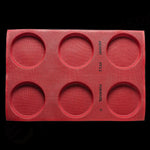 STAMPO MICROFORATO FORMASIL 600 X 400 MM FORME TONDE - 6 IMPRONTE Ø SUP. 150 MM Ø INF. 140 MM X H 30 MM VOL. 495 ML