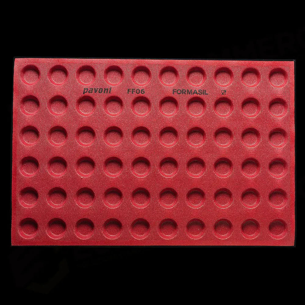STAMPO MICROFORATO FORMASIL 600 X 400 MM FORME TONDE - 60 IMPRONTE Ø SUP. 40 MM Ø INF. 32 MM X H 16 MM VOL. 16 ML