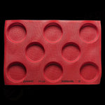 STAMPO MICROFORATO FORMASIL 600 X 400 MM FORME TONDE - 8 IMPRONTE Ø SUP. 120 MM Ø INF. 110 MM X H 30 MM VOL. 332 ML