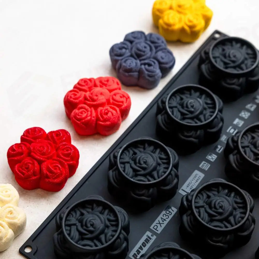 STAMPO PAVOFLEX 400X300 BOUQUET DE ROSES CÉDRIC GROLET 12 IMPRONTE - Ø MM 80X35 H - VOL. ~ 100 ML - PX4397S - PAVONI