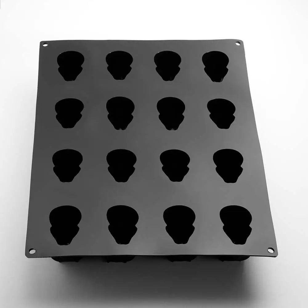 STAMPO PAVOFLEX 400X300 MM SKULL FABRIZIO FIORANI 16 IMPRONTE - MM 50X70X60 H - VOL. ~ 120 - PX43110S - PAVONI ITALIA