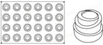 STAMPO PAVOFLEX IN SILICONE BABELE 600 X 400 MM - 24 IMPRONTE Ø 68 X H 50 MM - VOL.130 ML - PX010 - PAVONI ITALIA