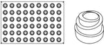 STAMPO PAVOFLEX IN SILICONE BABELE MIGNON 600 X 400 MM - 54 IMPRONTE Ø 40 X H 30 MM - VOL.25 - PX011 - PAVONI ITALIA