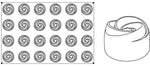 STAMPO PAVOFLEX IN SILICONE BOCCIOLO 600 X 400 MM - 24 IMPRONTE Ø 70 X H 42 MM - VOL.130 ML - PX039 - PAVONI ITALIA