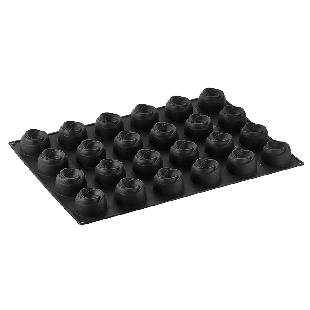 STAMPO PAVOFLEX IN SILICONE BOCCIOLO 600 X 400 MM - 24 IMPRONTE Ø 70 X H 42 MM - VOL.130 ML - PX039 - PAVONI ITALIA