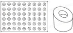 STAMPO PAVOFLEX IN SILICONE CILINDRO MIGNON 600 X 400 MM - 54 IMPRONTE Ø 35 X H 35 MM - VOL.25 - PX013 - PAVONI ITALIA