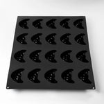 STAMPO PAVOFLEX IN SILICONE CROISSANT 600 X 400 MM - 20 IMPRONTE 100X60X36 H MM - VOL.95 ML - PX053 - PAVONI ITALIA