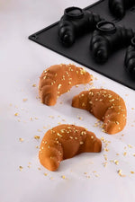 STAMPO PAVOFLEX IN SILICONE CROISSANT 600 X 400 MM - 20 IMPRONTE 100X60X36 H MM - VOL.95 ML - PX053 - PAVONI ITALIA