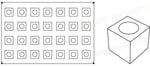 STAMPO PAVOFLEX IN SILICONE CUBO 600 X 400 MM - 28 IMPRONTE 50 X 50 X H 50 MM - VOL.115 ML - PX007 - PAVONI ITALIA