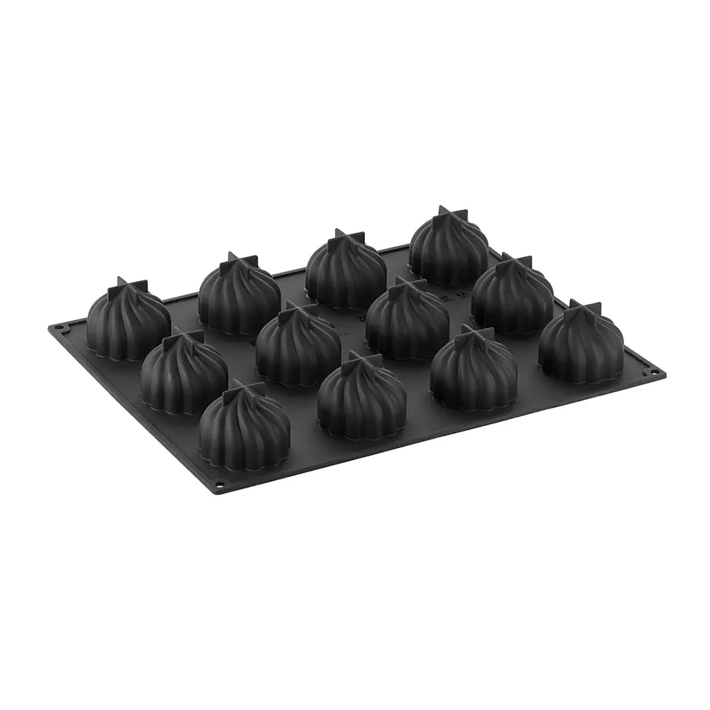 STAMPO PAVOFLEX IN SILICONE DELICE 400 X 300 MM - 12 IMPRONTE Ø 64 X 52 MM - VOL.100 ML + PAC - PX4308S - PAVONI ITALIA