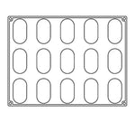 STAMPO PAVOFLEX IN SILICONE DELISH 400 X 300 MM - 15 IMPRONTE 82 X 44 X H 37 MM - VOL.100 ML + PACK - BACHOUR - PX4356S