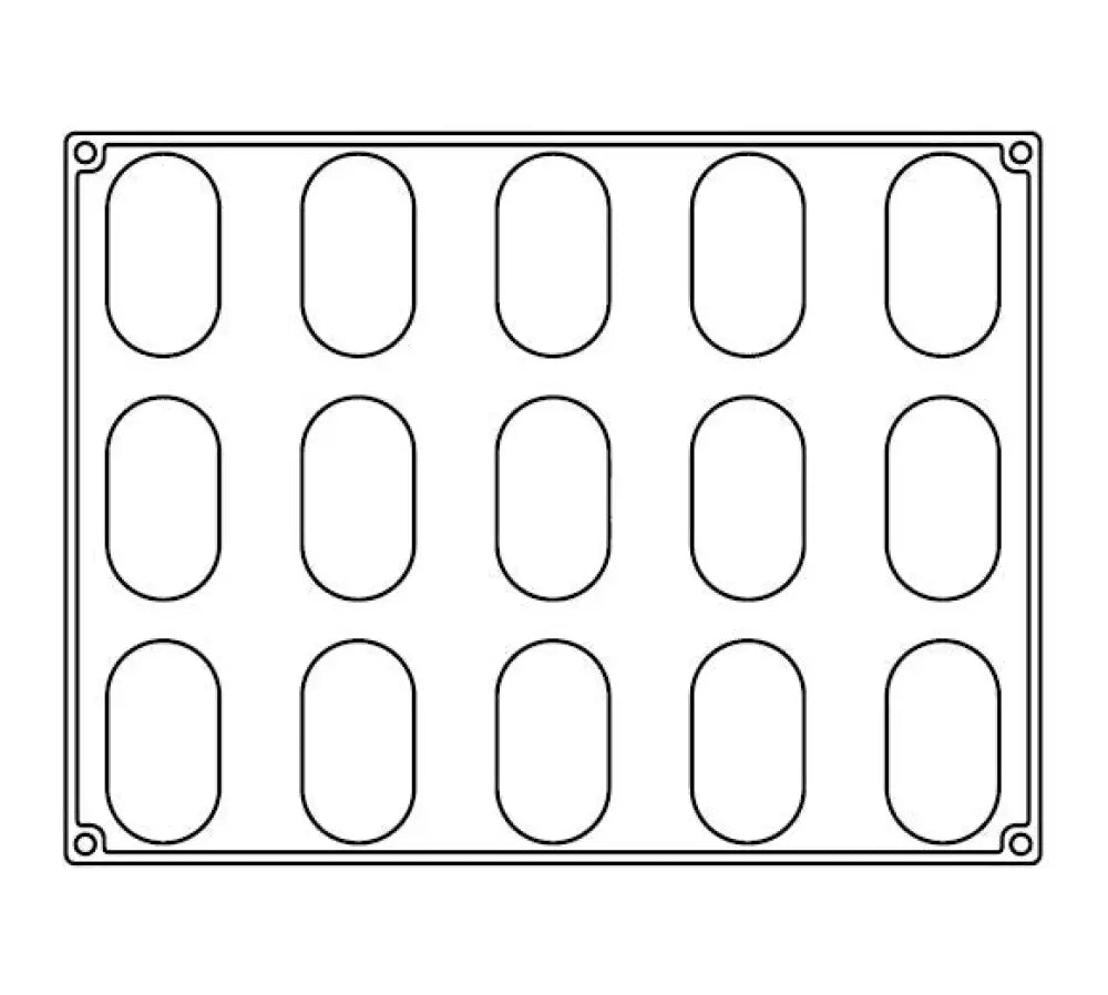 STAMPO PAVOFLEX IN SILICONE DELISH 400 X 300 MM - 15 IMPRONTE 82 X 44 X H 37 MM - VOL.100 ML + PACK - BACHOUR - PX4356S