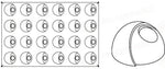 STAMPO PAVOFLEX IN SILICONE ECLISSE 600 X 400 MM - 24 IMPRONTE Ø 72 X H 41 MM - VOL.110 ML - PX029 - PAVONI ITALIA