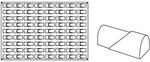STAMPO PAVOFLEX IN SILICONE FLOW MIGNON 600 X 400 MM - 72 IMPRONTE 60 X 24 X H 23 MM - VOL.25 - PX047 - PAVONI ITALIA
