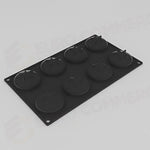 STAMPO PAVOFLEX IN SILICONE FRISBEE FUSTO 300 X 175 MM - 8 IMPRONTE Ø MM 60X28 H VOL. ~ 48 M - PX3208S - PAVONI ITALIA
