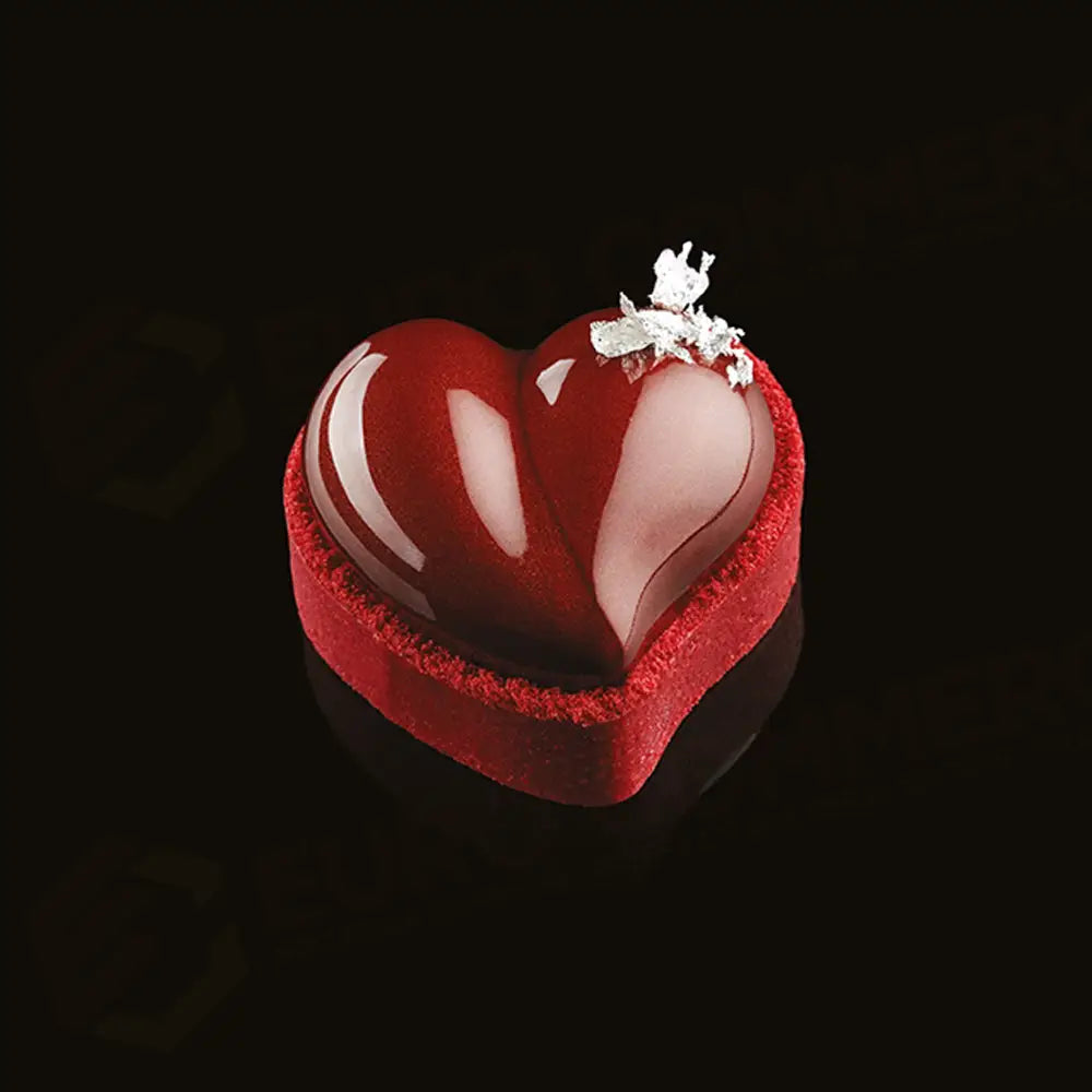 STAMPO PAVOFLEX IN SILICONE HEART FUSTO 300 X 175 MM - 8 IMPRONTE 65 X 60 X H 21 MM - VOL. 46 - PX3206S - PAVONI ITALIA