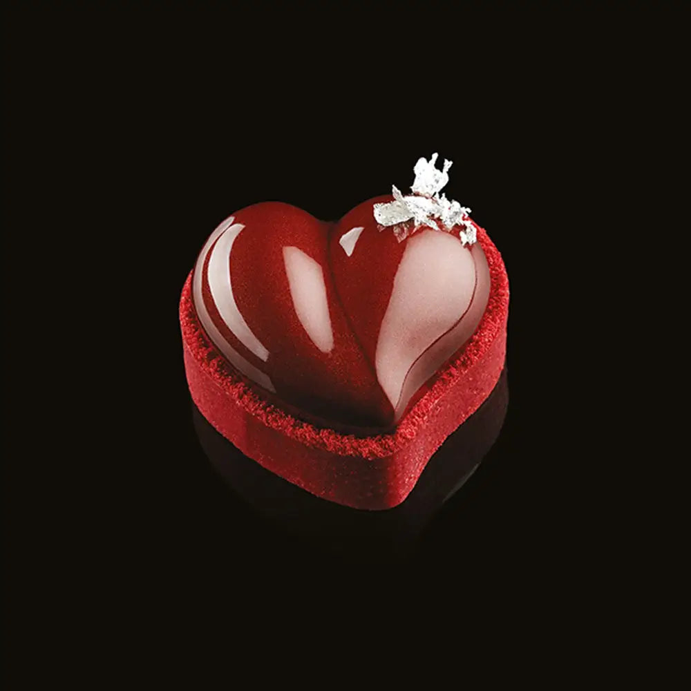 STAMPO PAVOFLEX IN SILICONE HEART FUSTO 300 X 175 MM - 8 IMPRONTE 65 X 60 X H 21 MM - VOL. 46 - PX3206S - PAVONI ITALIA