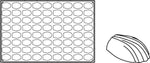 STAMPO PAVOFLEX IN SILICONE MINI MADELEINE 600 X 400 MM - 72 IMPRONTE 52 X 33 X H 15 MM - VOL - PX305 - PAVONI ITALIA