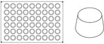 STAMPO PAVOFLEX IN SILICONE MINI MUFFIN 600 X 400 MM - 54 IMPRONTE Ø 50 X H 28 MM - VOL.45 ML - PX005 - PAVONI ITALIA
