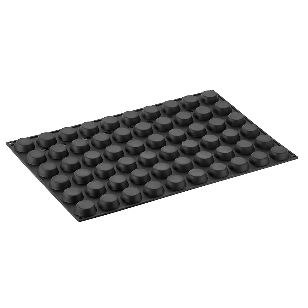 STAMPO PAVOFLEX IN SILICONE MINI TARTELLETTE 600 X 400 MM - 60 IMPRONTE Ø SUP.48 - Ø INF.36 X H 15 MM - VOL.21 ML