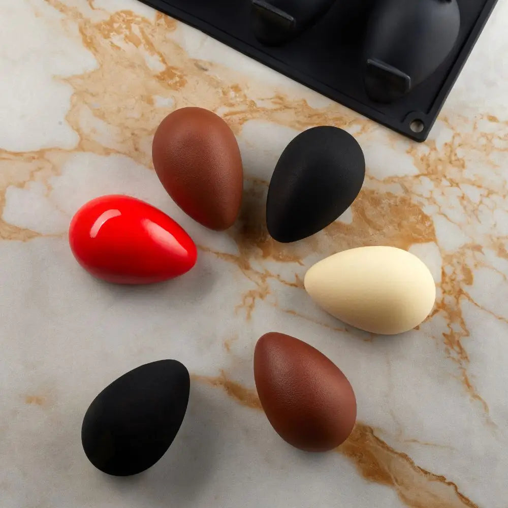 STAMPO PAVOFLEX IN SILICONE MONO QUENELLE 400 X 300 MM - 16 IMPRONTE 77 X 51 X H 42 MM - VOL. 90 ML - PX4369S - PAVONI
