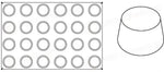 STAMPO PAVOFLEX IN SILICONE MUFFIN 600 X 400 MM - 24 IMPRONTE Ø 70 X H 40 MM - VOL.130 ML - PX002 - PAVONI ITALIA