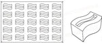 STAMPO PAVOFLEX IN SILICONE ONDINA 600 X 400 MM - 25 IMPRONTE 80 X 45 X H 40 MM - VOL.130 ML - PX023 - PAVONI ITALIA