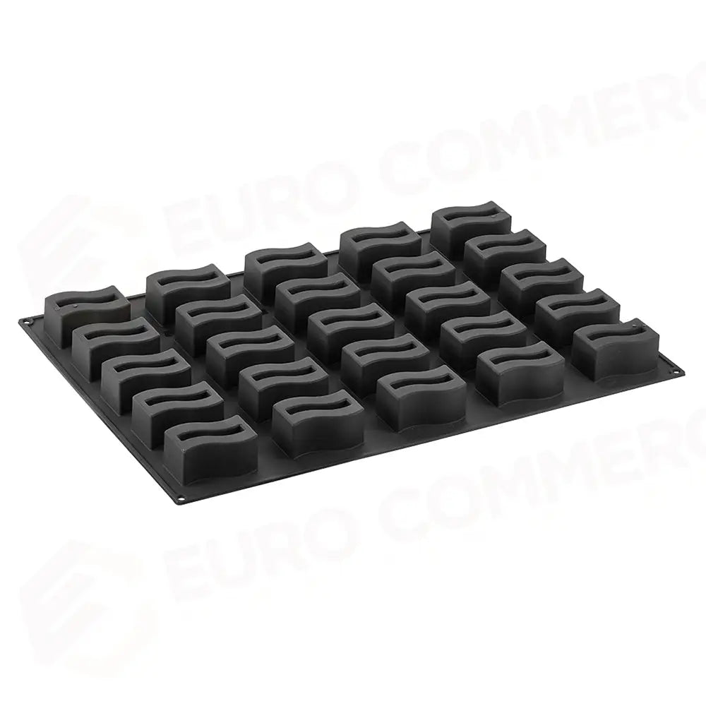 STAMPO PAVOFLEX IN SILICONE ONDINA 600 X 400 MM - 25 IMPRONTE 80 X 45 X H 40 MM - VOL.130 ML - PX023 - PAVONI ITALIA