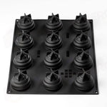 STAMPO PAVOFLEX IN SILICONE OVER 400 X 300 MM - 12 IMPRONTE Ø 65 X H 50 MM - VOL.90 ML + PACK - BACHOUR - PX4340S