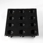 STAMPO PAVOFLEX IN SILICONE OVER 400 X 300 MM - 12 IMPRONTE Ø 65 X H 50 MM - VOL.90 ML + PACK - BACHOUR - PX4340S