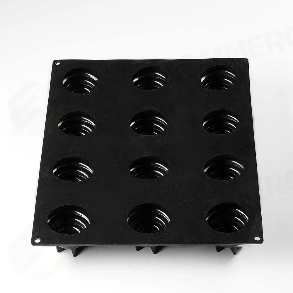 STAMPO PAVOFLEX IN SILICONE OVER 400 X 300 MM - 12 IMPRONTE Ø 65 X H 50 MM - VOL.90 ML + PACK - BACHOUR - PX4340S