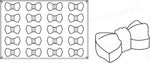 STAMPO PAVOFLEX IN SILICONE PAPILLON 600 X 400 MM - 20 IMPRONTE 100 X 52 X H 35 MM - VOL.105 M - PX052 - PAVONI ITALIA