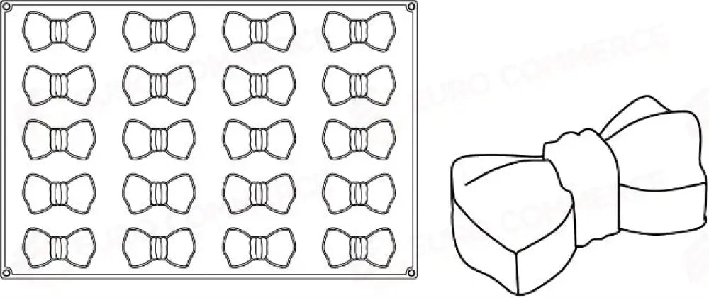 STAMPO PAVOFLEX IN SILICONE PAPILLON 600 X 400 MM - 20 IMPRONTE 100 X 52 X H 35 MM - VOL.105 M - PX052 - PAVONI ITALIA