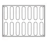 STAMPO PAVOFLEX IN SILICONE PASTEL 400 X 300 MM - 14 IMPRONTE 125 X 28 X H 28 MM - VOL.90 ML + COPPAPASTA CPX01 + PACK
