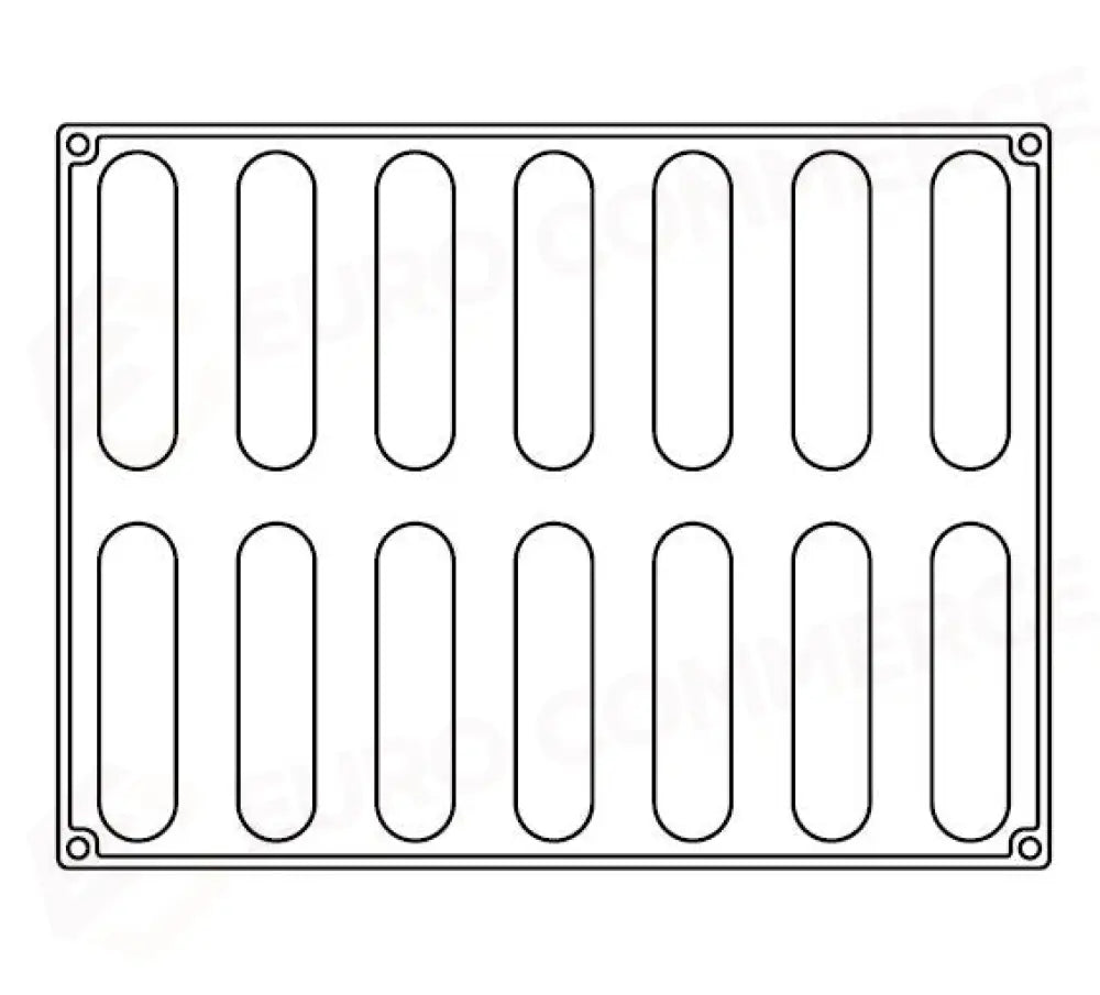 STAMPO PAVOFLEX IN SILICONE PASTEL 400 X 300 MM - 14 IMPRONTE 125 X 28 X H 28 MM - VOL.90 ML + COPPAPASTA CPX01 + PACK