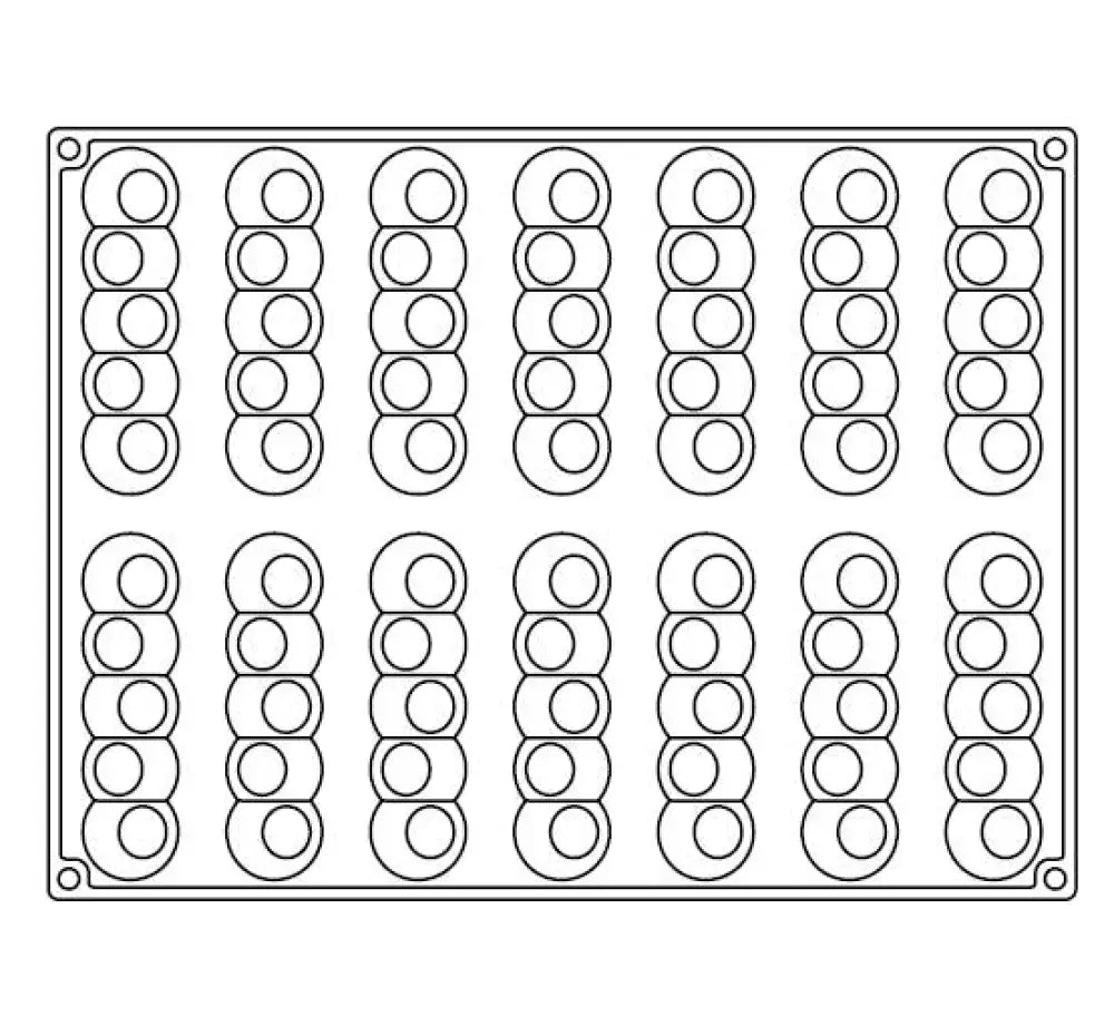 STAMPO PAVOFLEX IN SILICONE PELOTA 400 X 300 MM - 14 IMPRONTE 130 X 32 X H 28 MM - VOL.90 ML + COPPAPASTA CPX01 + PACK