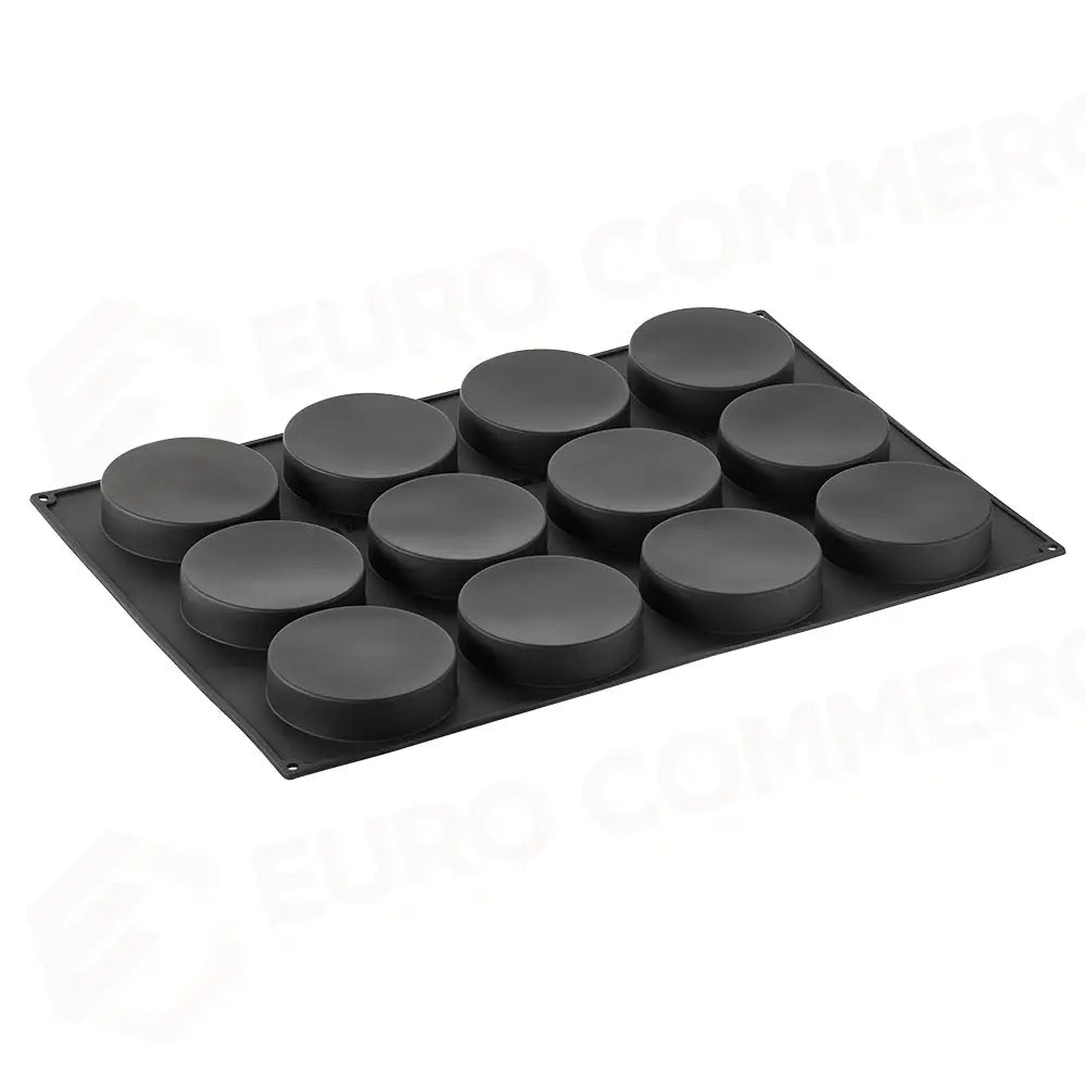 STAMPO PAVOFLEX IN SILICONE PER INSERTI 600 X 400 MM - 12 IMPRONTE Ø 120 X H 30 MM - PX077 - PAVONI ITALIA