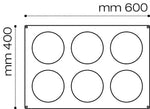 STAMPO PAVOFLEX IN SILICONE PER INSERTI 600 X 400 MM - 6 IMPRONTE Ø 160 X H 30 MM - PX061 - PAVONI ITALIA