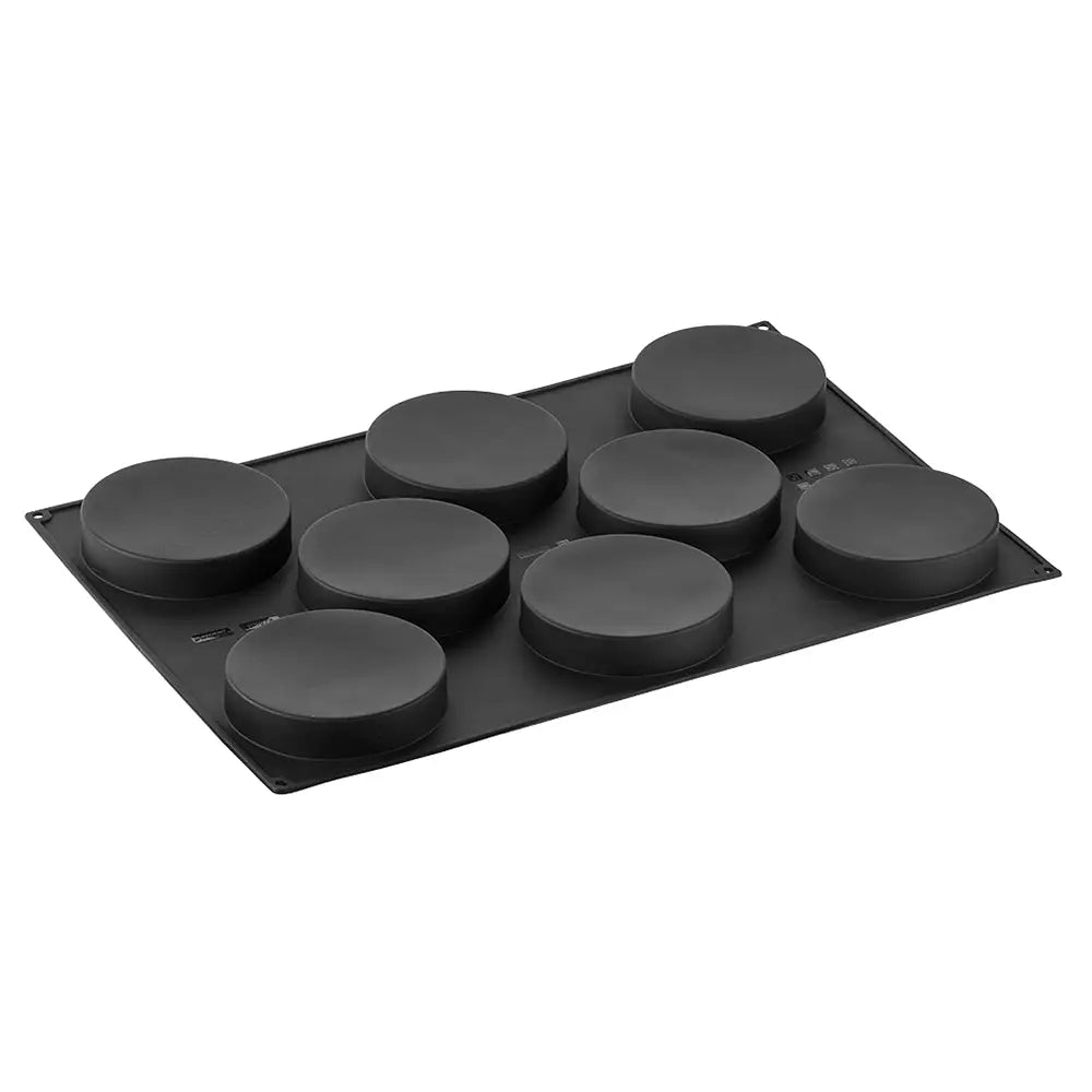 STAMPO PAVOFLEX IN SILICONE PER INSERTI 600 X 400 MM - 8 IMPRONTE Ø 140 X H 30 MM - PX076 - PAVONI ITALIA