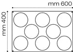STAMPO PAVOFLEX IN SILICONE PER INSERTI 600 X 400 MM - 8 IMPRONTE Ø 140 X H 30 MM - PX076 - PAVONI ITALIA