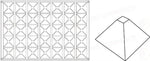 STAMPO PAVOFLEX IN SILICONE PIRAMIDE 600 X 400 MM - 35 IMPRONTE 70 X 70 X H 45 MM - VOL.80 ML - PX004 - PAVONI ITALIA