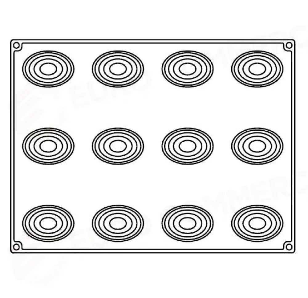 STAMPO PAVOFLEX IN SILICONE POLLY 400 X 300 MM - 12 IMPRONTE 78 X 56 X H 43 MM - VOL.90 ML + PACK - BACHOUR - PX4341S