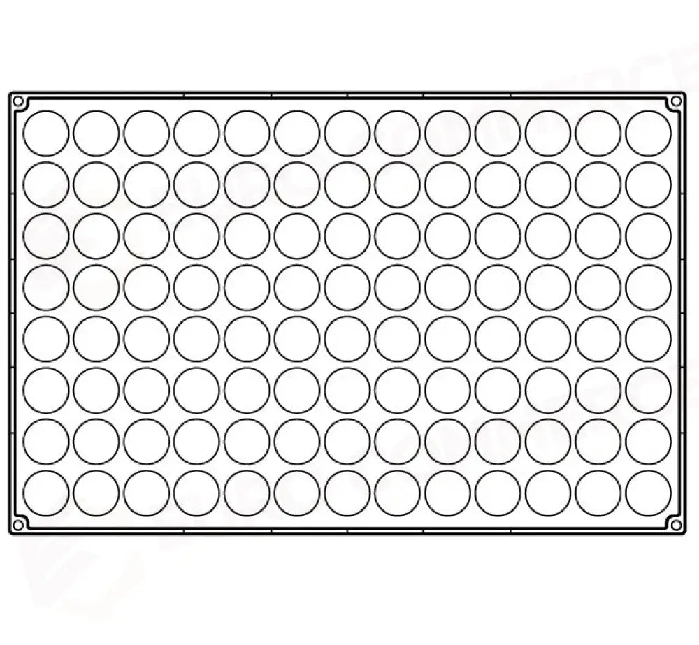 STAMPO PAVOFLEX IN SILICONE POMPONETTE 600 X 400 MM - 104 IMPRONTE Ø 36 X H 17 MM - VOL.15 - PX302 - PAVONI ITALIA