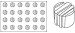 STAMPO PAVOFLEX IN SILICONE RIGO 600 X 400 MM - 24 IMPRONTE Ø 60 X H 45 MM - VOL.115 ML - PX019 - PAVONI ITALIA